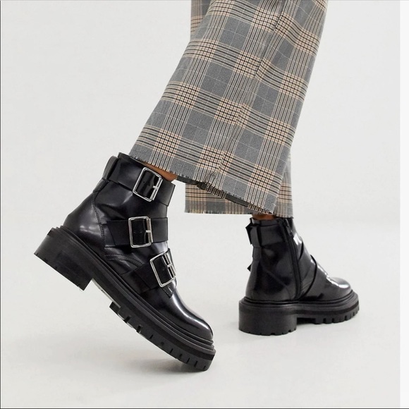 Leather Biker Boots - Picture 3 of 5